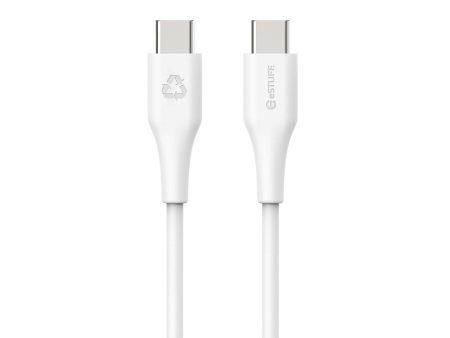 eSTUFF INFINITE USB-C til USB-C Kabel 60W 2 m - 100% Genbrugsplastik - Hvid For Sale