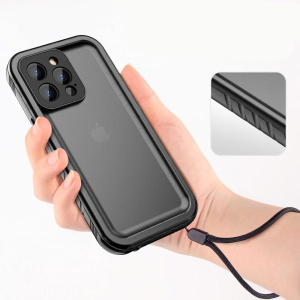 Tech Protect iPhone 13 Mini Vandtæt Cover - Gennemsigtig   Sort Sale