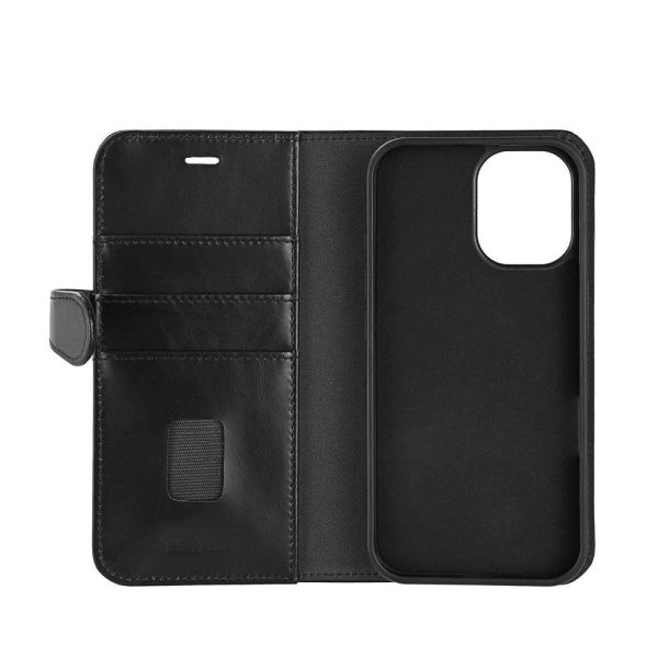 iPhone 16 GEAR Buffalo 2-in-1 Wallet Ægte Læder Magnet Cover m. Pung - MagSafe Kompatibel - Sort Sale