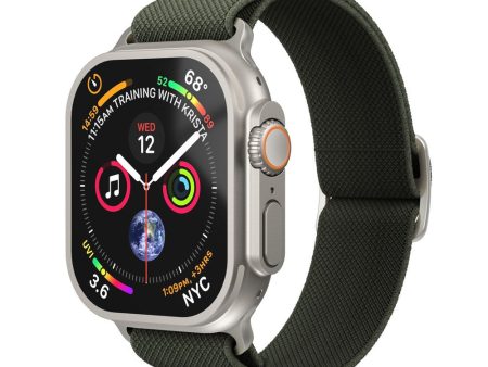 Apple Watch (38 40 SE 41 42mm) Vonmählen Classic Nylon Loop Rem - Olive For Discount