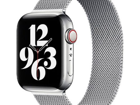 Apple Watch (42 44 SE 45 46 49mm) Lippa Magnetisk Rustfri Stål Rem - Sølv Online Sale