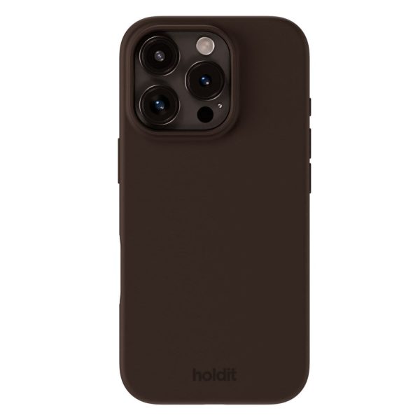 Holdit iPhone 16 Pro Soft Touch Silikone Case - Chocolate Cheap