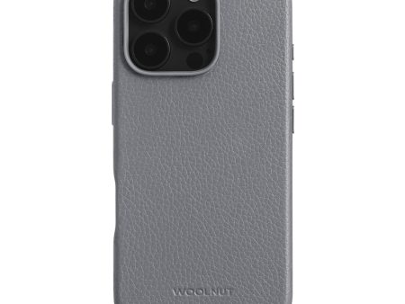 WOOLNUT iPhone 16 Pro Ægte Læder Cover - MagSafe Kompatibel - Grå Supply