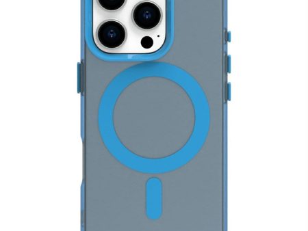 EIDERWOOD iPhone 16 Pro Hybrid Plast Cover - MagSafe Kompatibel - Gennemsigtig   Blå For Sale