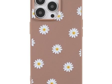 iPhone 13 Pro Fleksibelt Plastik Cover m. Blomster motiv - Brun Cheap