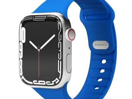 Apple Watch (38 40 SE 41 42mm) Vonmählen Classic Band 2 Genanvendt Silikone Rem - Sky Blå For Sale