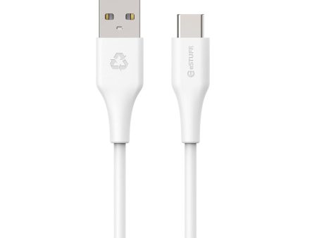 eSTUFF INFINITE USB-A til USB-C Kabel 60W 1 m - 100% Genbrugsplastik - Hvid Supply