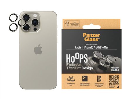 iPhone 15 Pro   15 Pro Max PanzerGlass Hoops - Kamerabeskyttelse - Natural Titanium For Discount