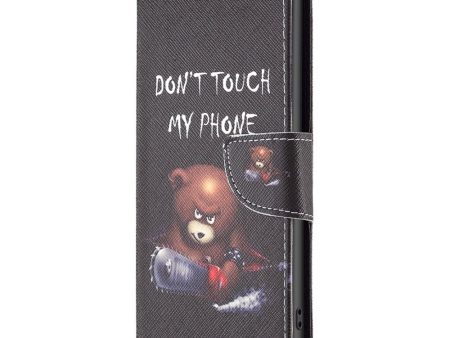 EIDERWOOD iPhone 16 Læder Cover m. Pung & Ståfunktion -  Don t Touch My Phone  - Bjørn Online now