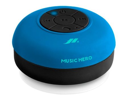 Music Hero Trådløs Bluetooth Højtaler med Sugekop - Blå For Sale