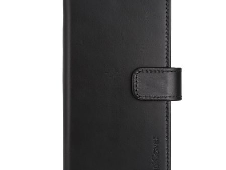 RadiCover Exclusive 2-in-1 - iPhone 14   13 - Ægte Læder Cover - 86% Strålingsbeskyttelse - Sort Fashion