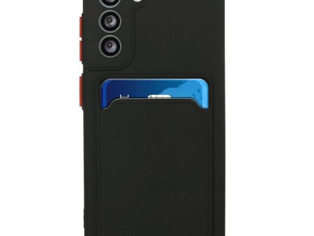 Samsung Galaxy S23 Fleksibel Plastik Cover m. Kortholder - Sort Online now