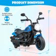 Kids Electric Motorcycle with Training Wheels and LED Headlights-Blue For Cheap