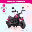 Kids Electric Motorcycle with Training Wheels and LED Headlights-Pink Supply