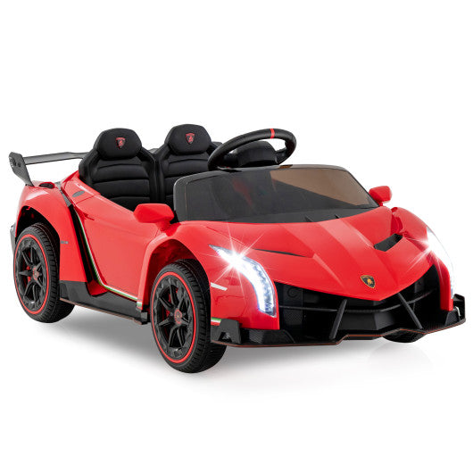 12V Licensed Lamborghini 4WD Kids Ride-on Sports Car with 2.4G Remote-Red Fashion