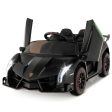 12V Licensed Lamborghini 4WD Kids Ride-on Sports Car with 2.4G Remote-Black on Sale