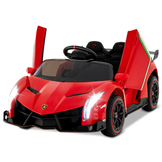 12V Licensed Lamborghini 4WD Kids Ride-on Sports Car with 2.4G Remote-Red Fashion