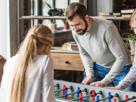 Stable Soccer Table Game with 2 Footballs for All Ages Online now