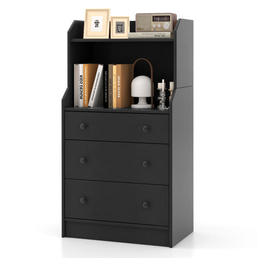 Modern Storage Dresser with Anti-toppling Device-Black Online Sale