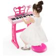 Kids Piano Keyboard 37-Key Kids Toy Keyboard Piano with Microphone for 3+ Kids-Pink Online now