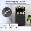 Modern Storage Dresser with Anti-toppling Device-Black Online Sale