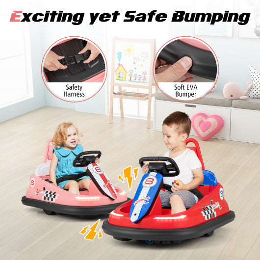 6V kids Ride-on Bumper Car with 360° Spinning and Dual Motors-Pink For Cheap