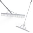 Aluminum Rake with 36  Wide Rake Head and 68  Long Handle Supply