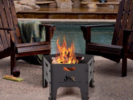 19 Inches Collapsible Portable Plug Fire Pit with Storage Bag For Cheap