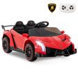 12V Licensed Lamborghini 4WD Kids Ride-on Sports Car with 2.4G Remote-Red Fashion