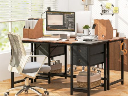 48 55-Inch Home Office Desk with 2 Drawers Hanging Hook-55 Inch Cheap