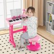 Kids Piano Keyboard 37-Key Kids Toy Keyboard Piano with Microphone for 3+ Kids-Pink Online now