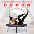 40 Inch Foldable Fitness Rebounder with Resistance Bands Adjustable Home-Red Discount