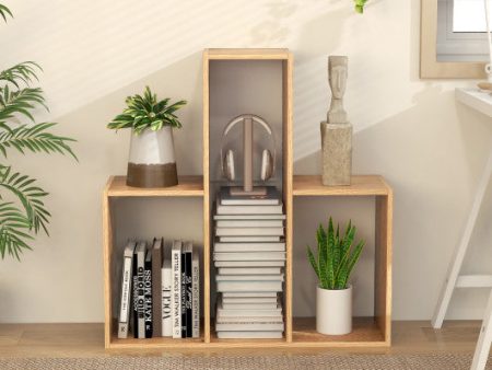 Convex Bookshelf 3-Shelf Open Bookcase Room Organizer with Anti-Toppling Device For Discount