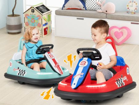 6V kids Ride-on Bumper Car with 360° Spinning and Dual Motors-Red Cheap