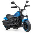 Kids Electric Motorcycle with Training Wheels and LED Headlights-Blue For Cheap