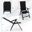 Outdoor Dining Chair with Soft Padded Seat and 7-Position Adjustable Backrest-Black Hot on Sale