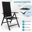 Outdoor Dining Chair with Soft Padded Seat and 7-Position Adjustable Backrest-Black Hot on Sale