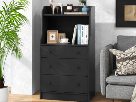 Modern Storage Dresser with Anti-toppling Device-Black Online Sale