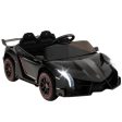 12V Licensed Lamborghini 4WD Kids Ride-on Sports Car with 2.4G Remote-Black on Sale