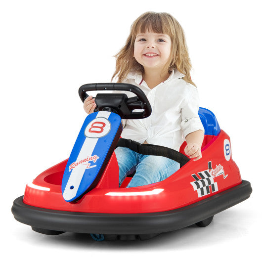 6V kids Ride-on Bumper Car with 360° Spinning and Dual Motors-Red Cheap