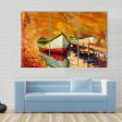 Abstract Boat & Jetty Canvas Wall Art For Sale