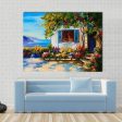 Abstract House Near The Sea Canvas Wall Art Online now