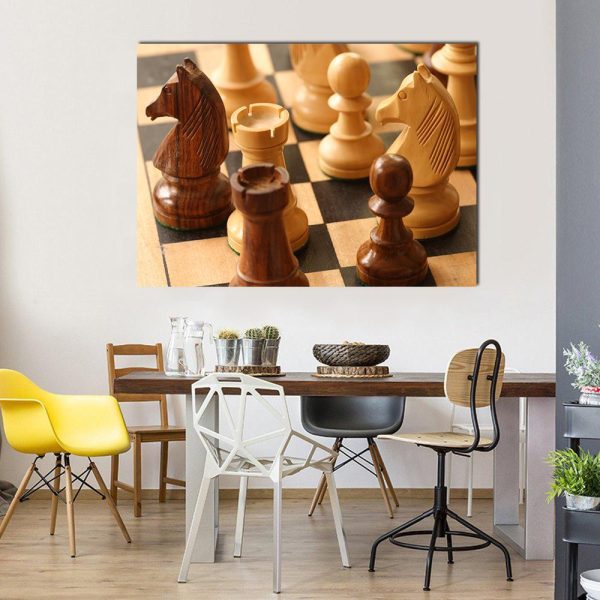 Game Of Chess Canvas Wall Art Supply