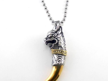 Gallant Dragon Titanium Pendant Necklaces Discount