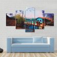 Abstract Fishing Village Canvas Wall Art on Sale