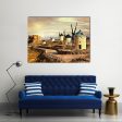 Windmills Of Spain On Sunset Canvas Wall Art For Sale