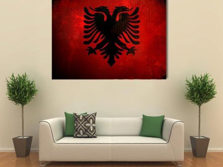 Albania Flag Canvas Wall Art Supply