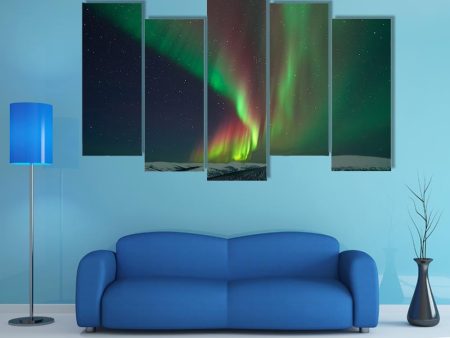 Aurora Borealis & Meteors Canvas Wall Art Online