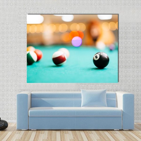 Snooker Eight Ball Pool Canvas Wall Art Online Hot Sale