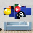 Pool Balls On Blue Pool Table Canvas Wall Art For Discount